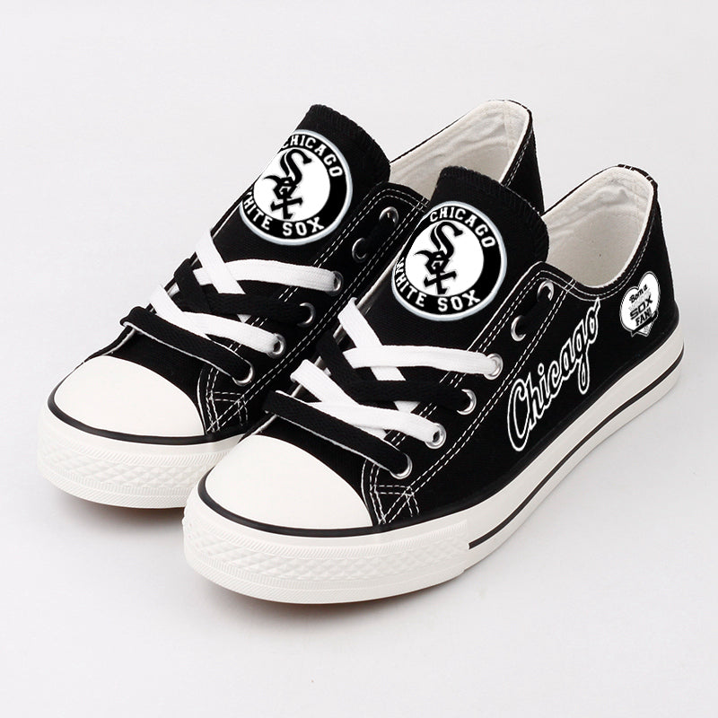 Chicago White Sox Limited Print Low Top Canvas Shoes Sport Sneakers For Men Women Fans