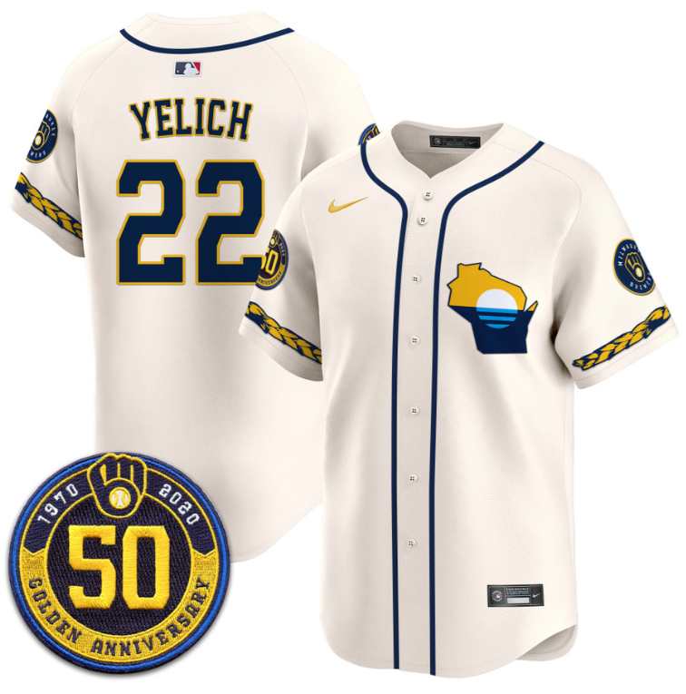 Christian Yelich 22 Milwaukee Brewers Alternate Limited Men Jersey