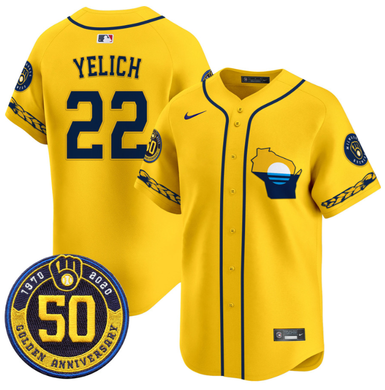 Christian Yelich 22 Milwaukee Brewers Alternate Limited Men Jersey
