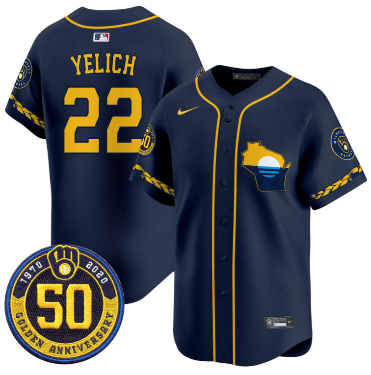 Christian Yelich 22 Milwaukee Brewers Alternate Limited Men Jersey
