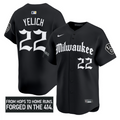 Christian Yelich Jersey #22 Milwaukee Brewers Gothic 414 Shadows Edition