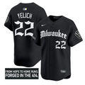 Christian Yelich Jersey #22 Milwaukee Brewers Gothic 414 Shadows Edition