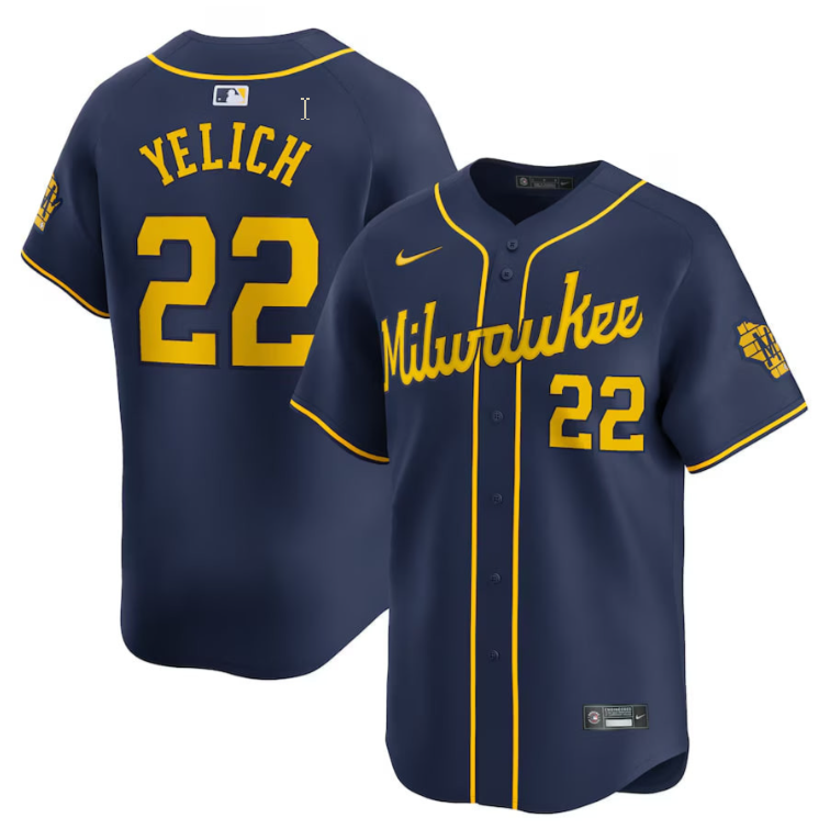 Christian Yelich 22 Milwaukee Brewers Alternate Limited Men Jersey