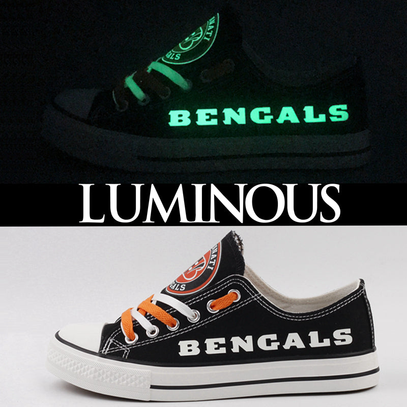 Cincinnati Bengals Low Top Canvas Sport Sneakers Shoes For Men Women Fans