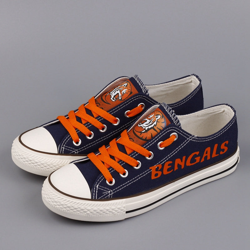 Cincinnati Bengals Low Top Canvas Sport Sneakers Shoes For Men Women Fans
