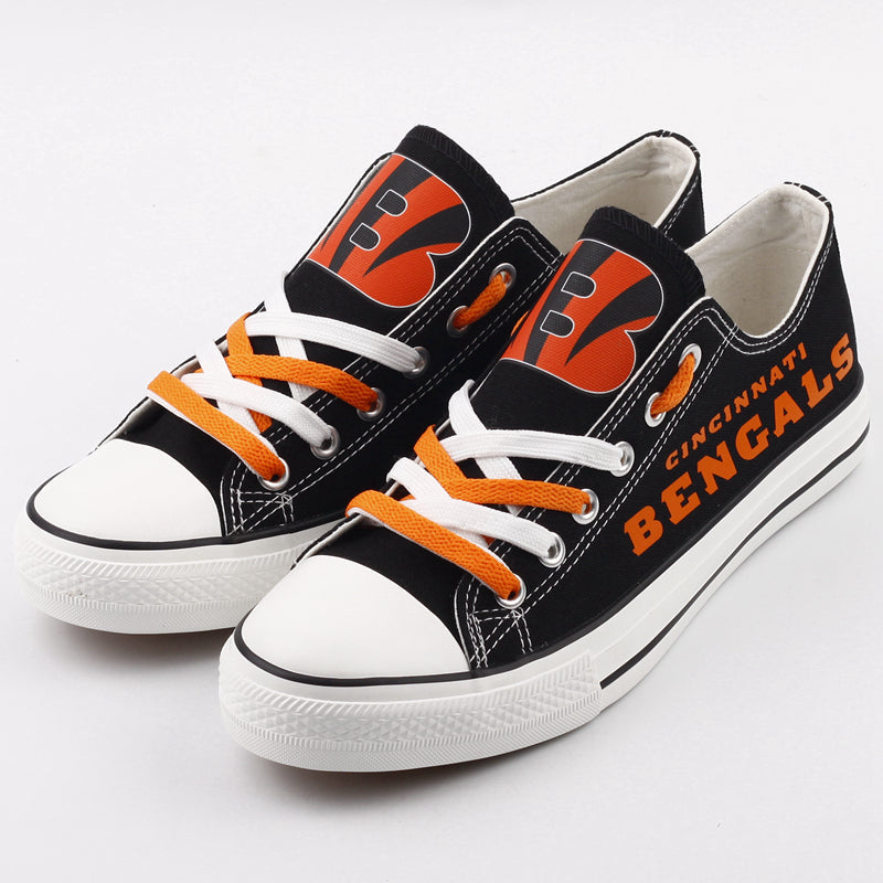 Cincinnati Bengals Low Top Canvas Sport Sneakers Shoes For Men Women Fans