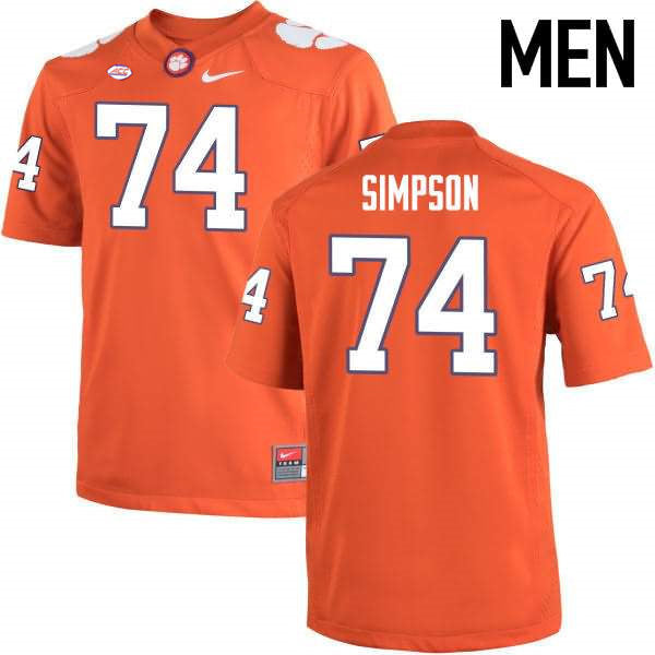 Clemson Tiger #74 John Simpson College Football Jersey Stitched