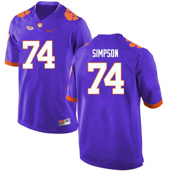 Clemson Tiger #74 John Simpson College Football Jersey Stitched