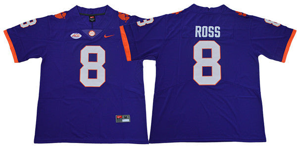 Clemson Tiger #8 Justyn Ross College Football Jersey Stitched