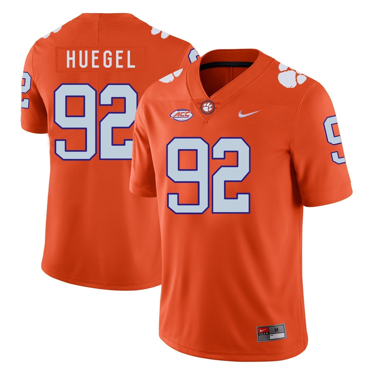 Clemson Tiger #92 Greg Huegel College Football Jersey Stitched