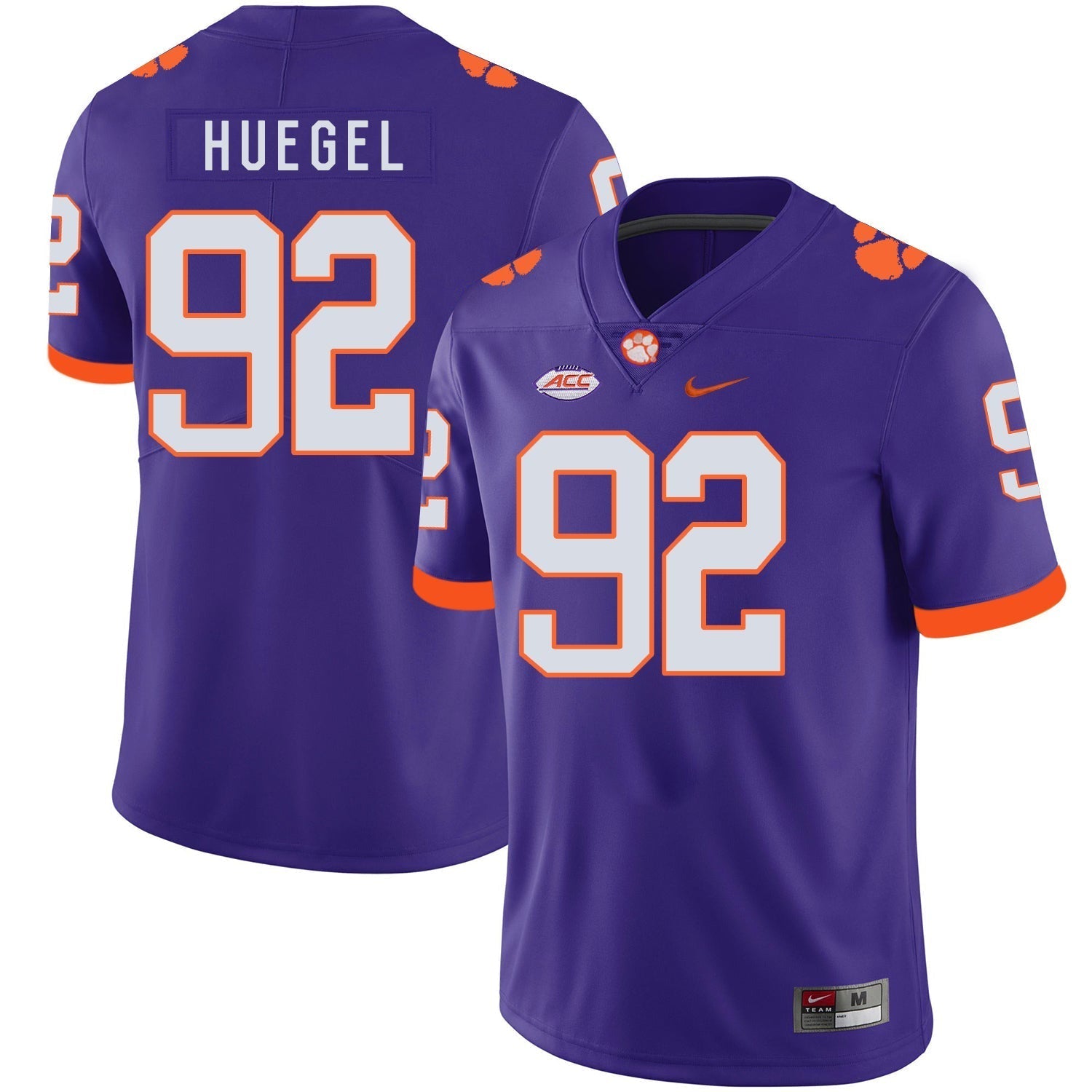 Clemson Tiger #92 Greg Huegel College Football Jersey Stitched