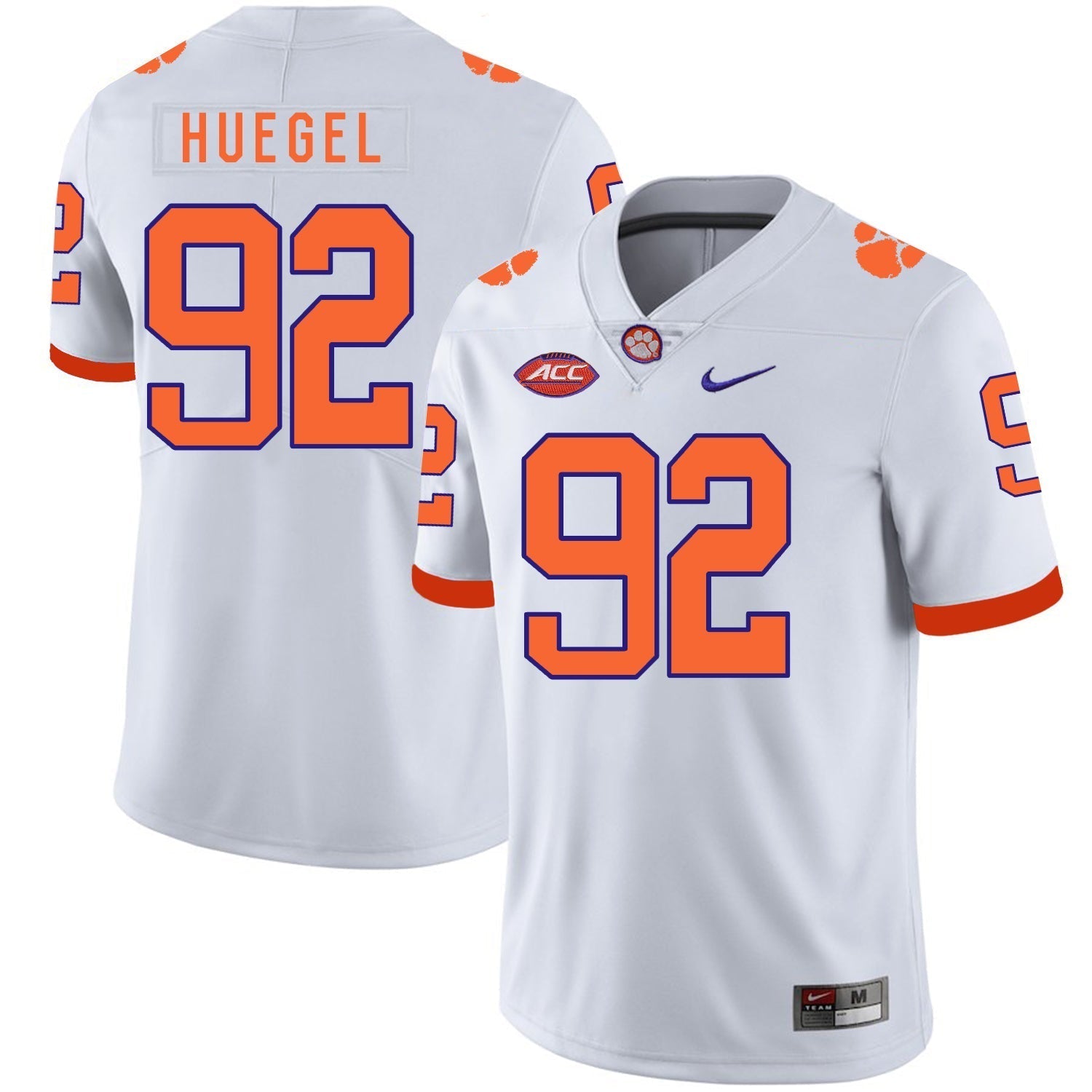 Clemson Tiger #92 Greg Huegel College Football Jersey Stitched