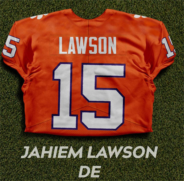 Clemson Tigers #15 Jahiem Lawson College Football Jersey Stitched