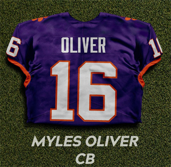 Clemson Tigers #16 Myles Oliver College Football Jersey Stitched