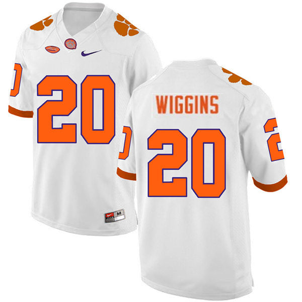 Clemson Tigers #20 Nate Wiggins football Jersey Stitched