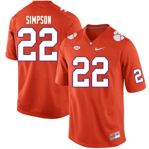 Clemson Tigers #22 Trenton Simpson football Jersey Stitched