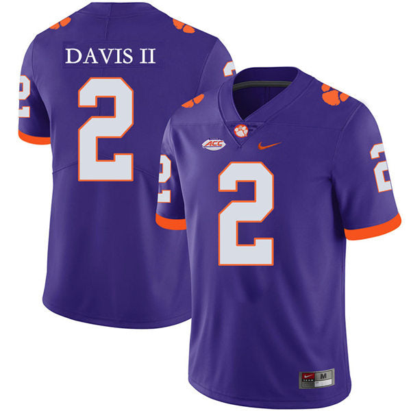 Clemson Tigers #2 Fred Davis II football Jersey Stitched