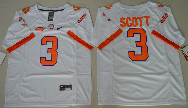 Clemson Tigers #3 Artavis Scott football Jersey Stitched