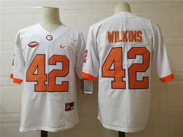 Clemson Tigers #42 Christian Wilkins football Jersey Stitched