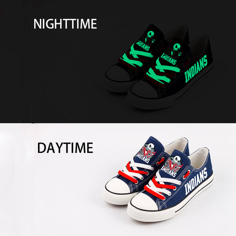 Cleveland Indians Limited Print Low Top Canvas Shoes Sport Sneakers For Men Women Fans
