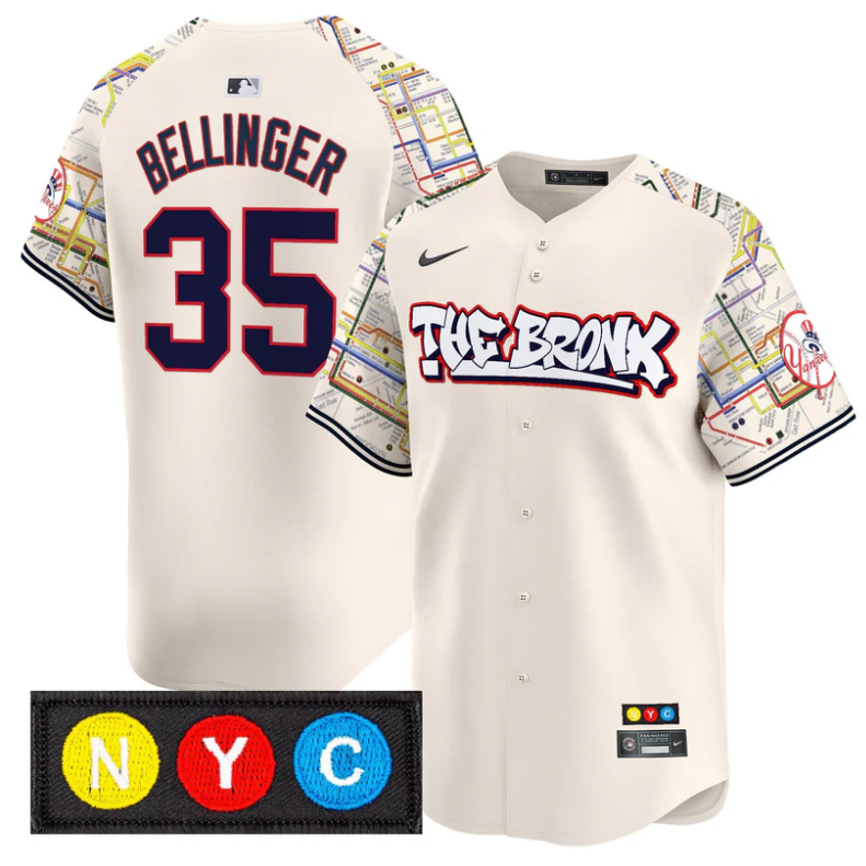 Cody Bellinger Jersey #35 New York Yankees The Bronx Subway Style Premier Stitched