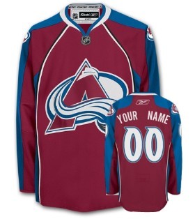 Colorado Avalanche Customized Red Jersey Stitched