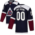 Colorado Avalanche Navy Alternate Custom Jersey Stitched
