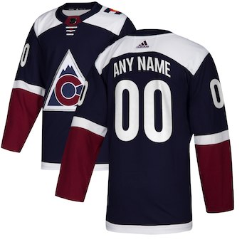 Colorado Avalanche Navy Alternate Custom Jersey Stitched