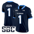 Colton Joseph Jersey #1 Old Dominion Monarchs 2025 Vapor Stitched Navy
