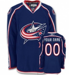 Columbus Blue Jackets Customized Blue Jersey Stitched
