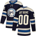 Columbus Blue Jackets Navy Alternate Custom Jersey Stitched