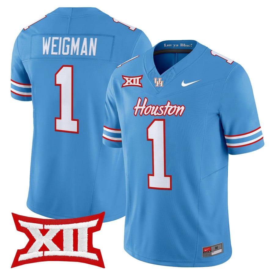 Conner Weigman Jersey #1 Houston Cougars 2025 Oilers Inspired Stitched