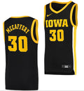 Connor McCaffery Jersey Iowa Hawkeyes College Basketball Black Swingman #30