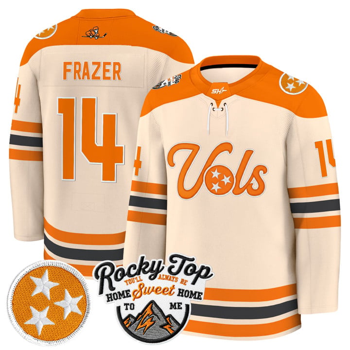 Connor Frazer Jersey #14 Tennessee Volunteers 2025-26 Premium Stitched