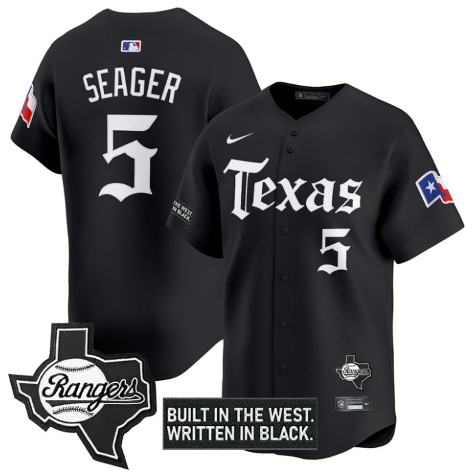 Corey Seager Jersey #5 Texas Rangers Gothic Frontier Edition Vapor Limited Stitched