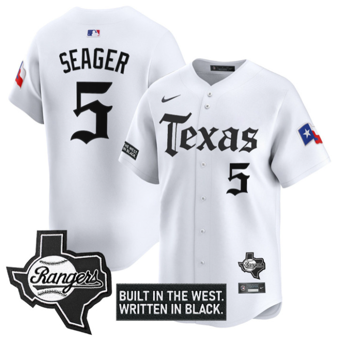 Corey Seager Jersey #5 Texas Rangers Gothic Frontier Edition Vapor Limited Stitched