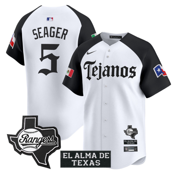 Corey Seager Jersey #5 Texas Rangers Mexico Tejano Barrio Style Vapor Limited Stitched