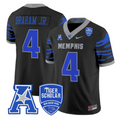 Cortez Braham Jr Jersey #4 Memphis Tigers 2025 Vapor Limited Stitched Black