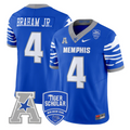 Cortez Braham Jr Jersey #4 Memphis Tigers 2025 Vapor Limited Stitched Royal