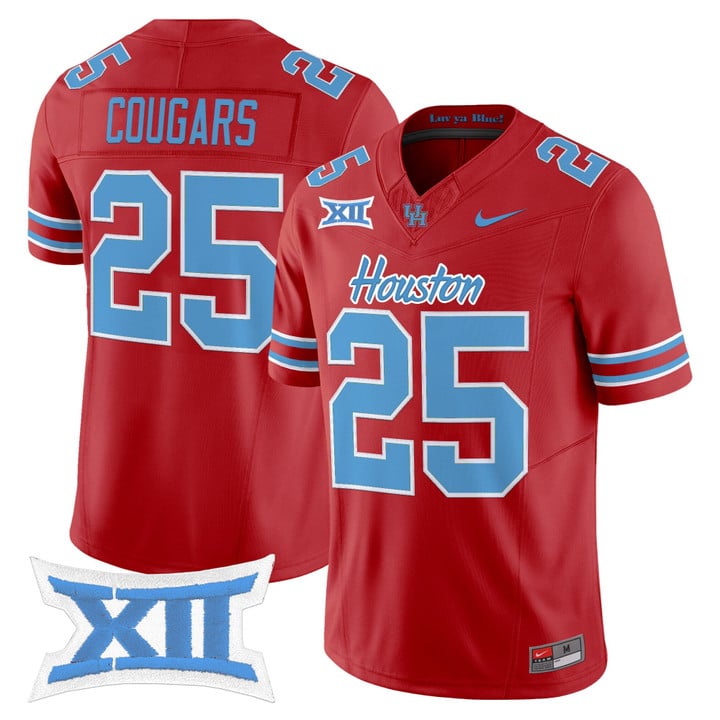 Cougars Jersey #25 Houston Cougars 2025 Oilers Inspired Stitched