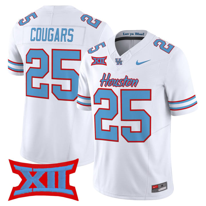 Cougars Jersey #25 Houston Cougars 2025 Oilers Inspired Stitched