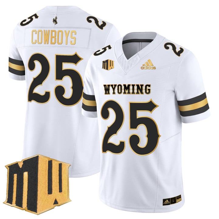 Cowboys Jersey #25 Wyoming Cowboys 2025 Gold Vapor Limited Stitched