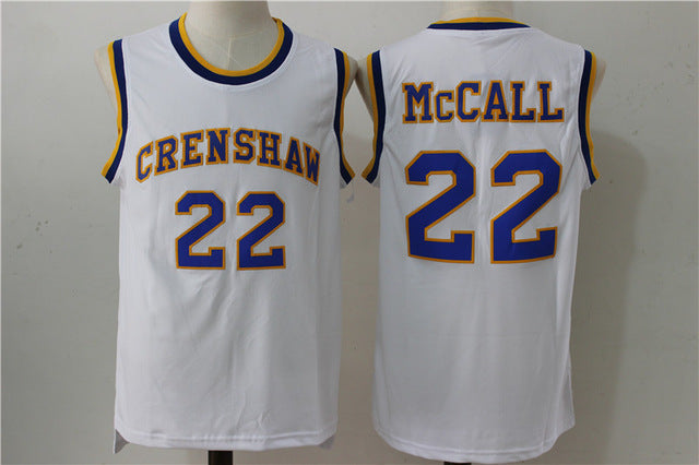 Crenshaw #22 Quincy Mccall Basketball Jersey White