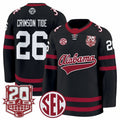 Crimson Tide Jersey #26 Alabama Crimson 2025-26 20th Patch Stitched