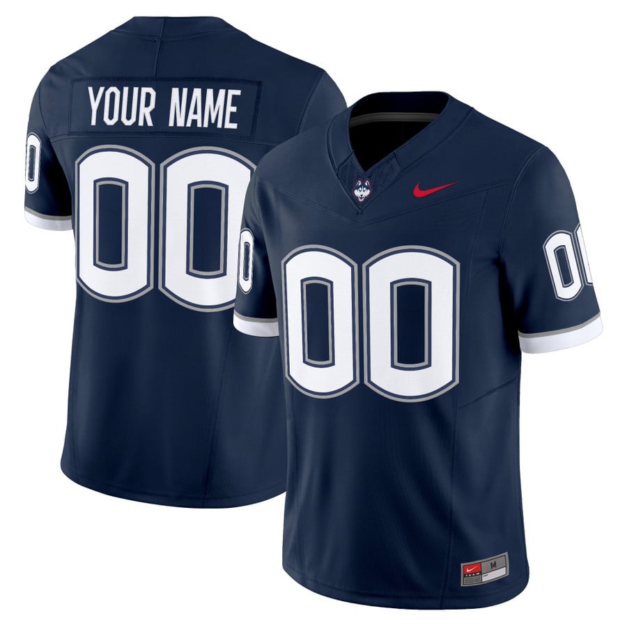 Custm UConn Huskies Jersey Name, Number 2025 Vapor Limited Stitched