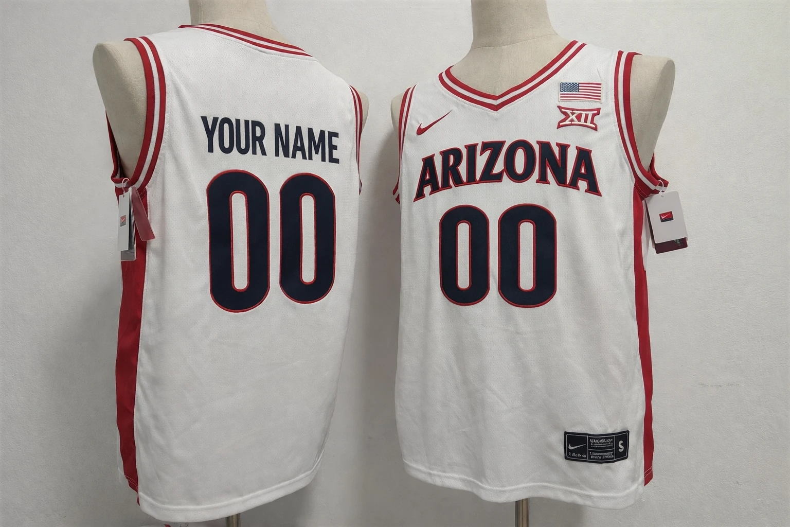 Custom Arizona Wildcats Basketball Jersey Name, Number White Stitched