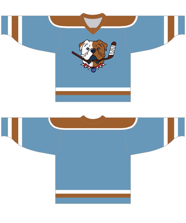 Custom Blueberry Sudbury Bulldogs Jersey Stitched