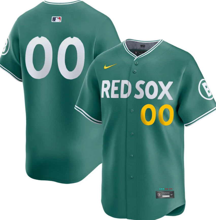 Custom Boston Red Sox Jersey Name and Number Green 2025 City Connect Limited Stitched