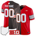 Custom Browns Buckeyes College Football Jersey  Split Vapor Limited Stitched