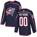 Custom Columbus Blue Jackets Navy Blue Home Stitched NHL Hockey Jersey Stitched